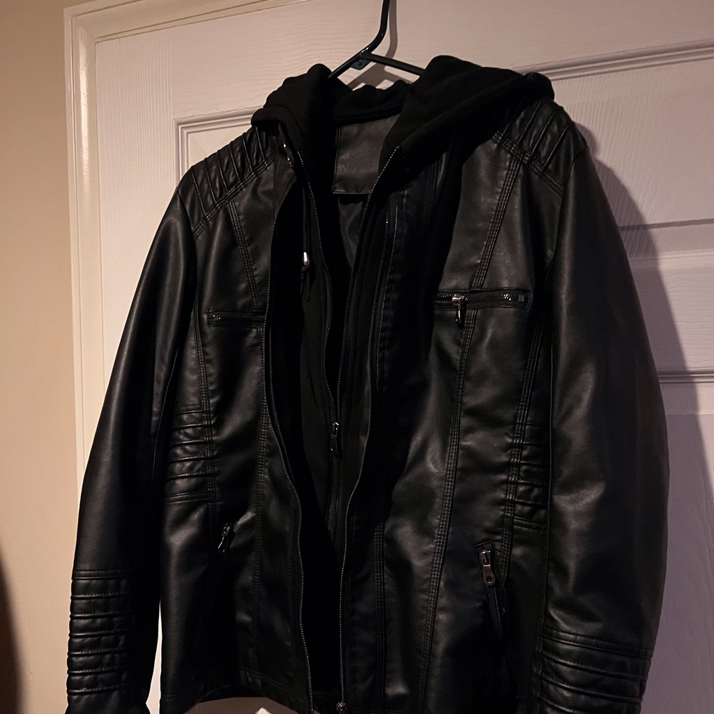 Brand New Detachable Hooded Faux Leather Womens Jacket 25 Each
